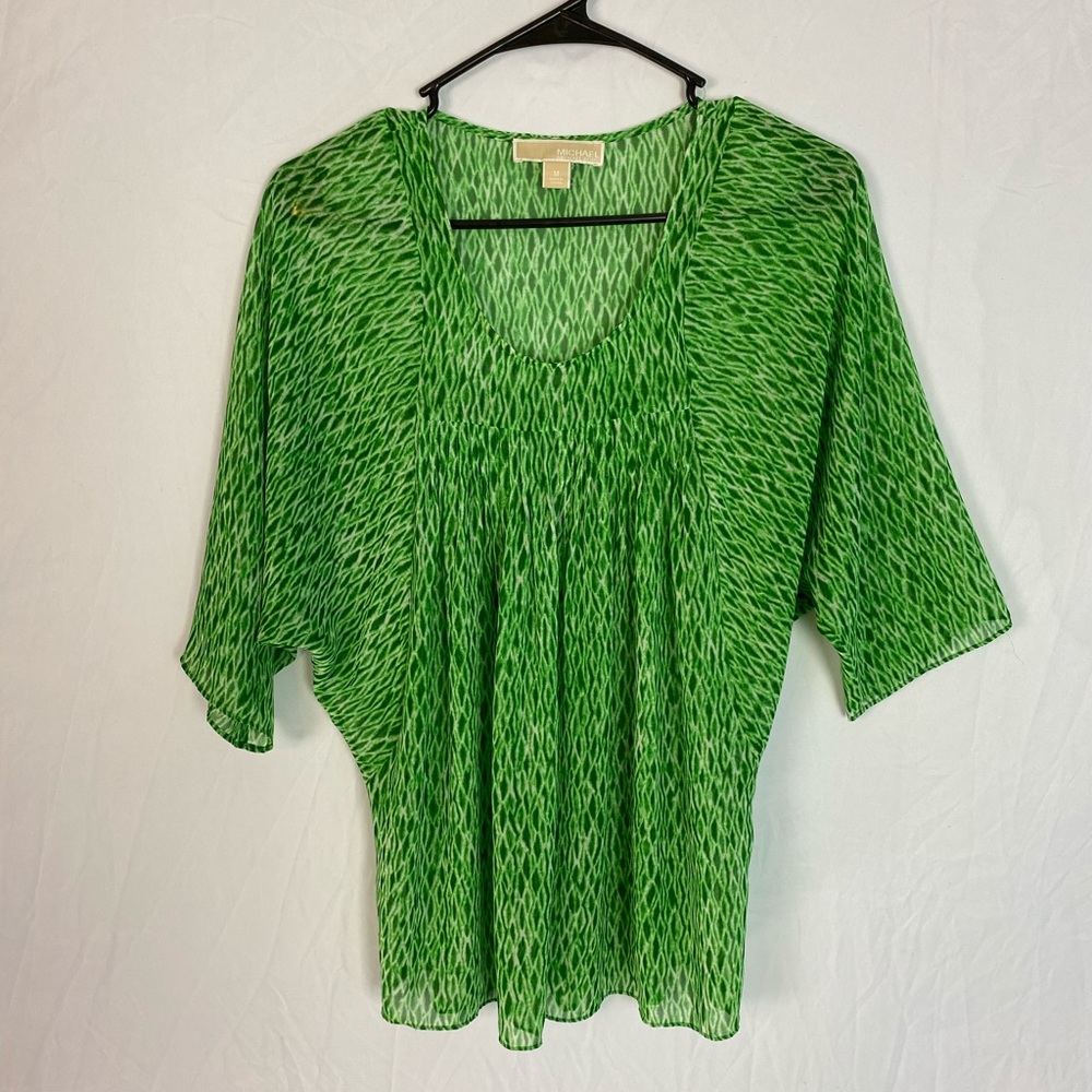 Michael Kors Womens Green Blouse Size Medium